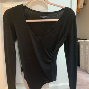 Abercrombie & Fitch long sleeve black body suit